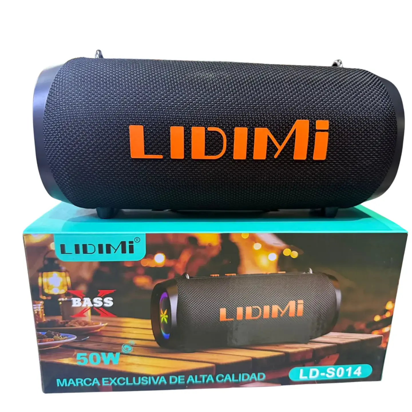 Parlante LIDIMI LD-S014 Bluetooth 50W con RGB, FM, USB y TF 4