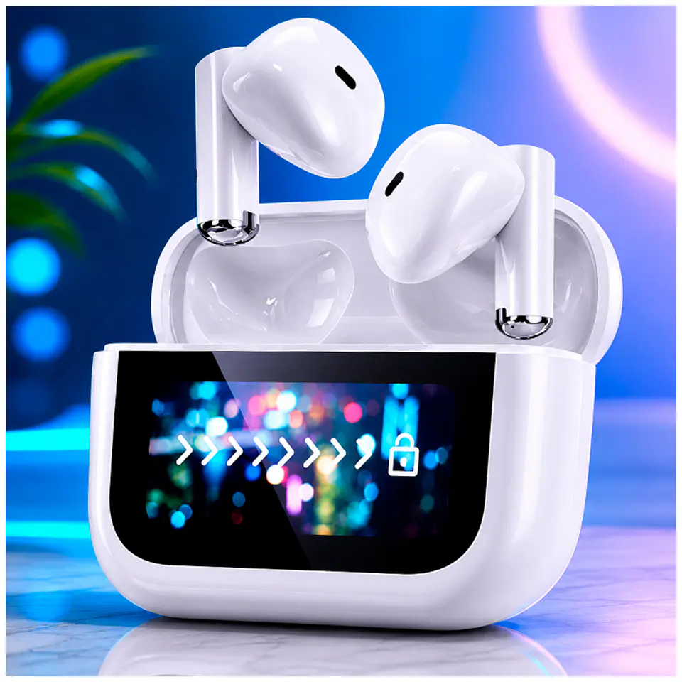 Auriculares Bluetooth YX29 True Wireless con Smart Case – Blanco 1