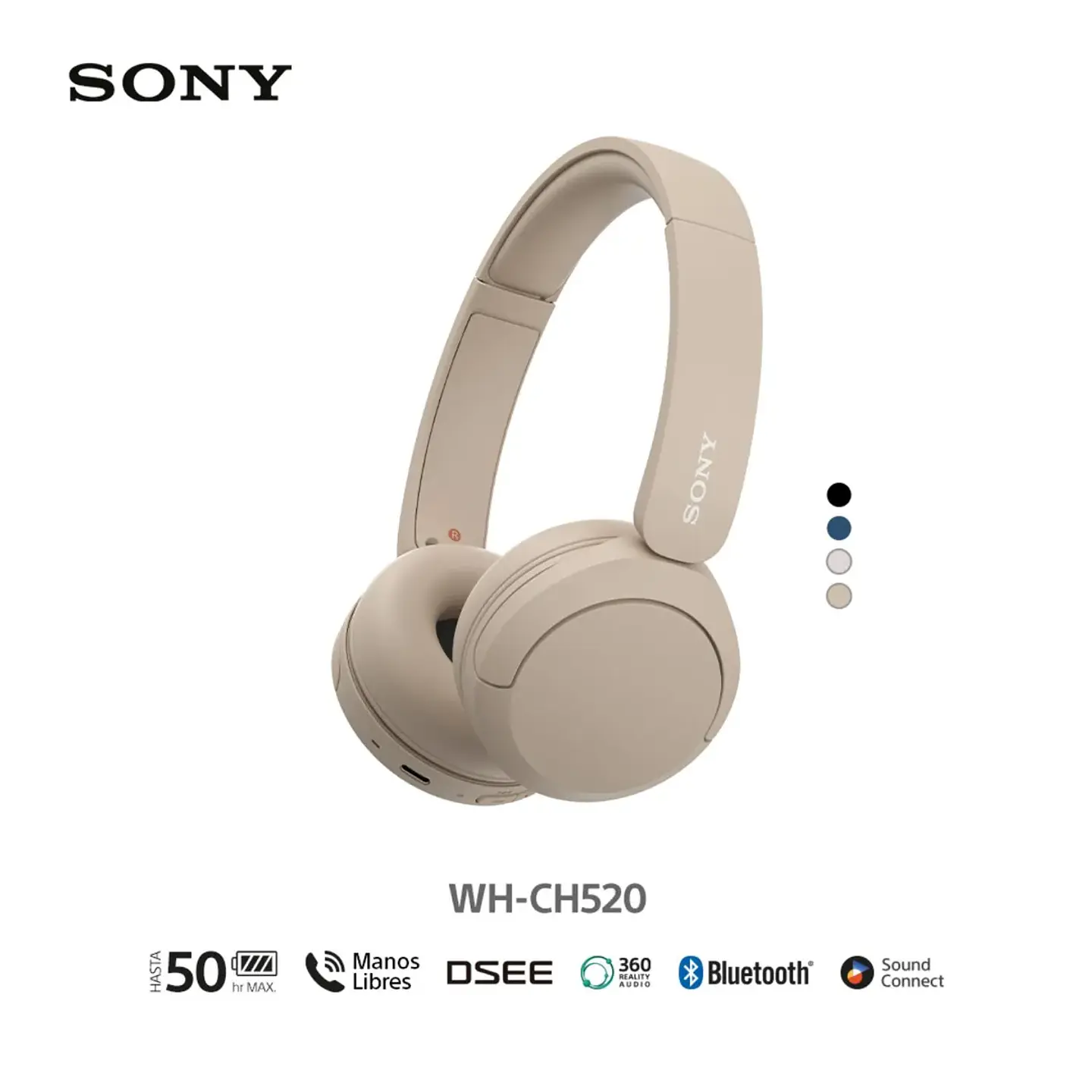 Sony WH-CH520 Bluetooth On-Ear 4