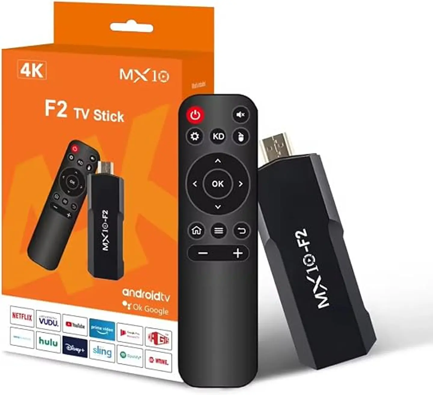 MX10 F2 Android TV Stick 4K UHD 1GB/8GB con Control Remoto 1