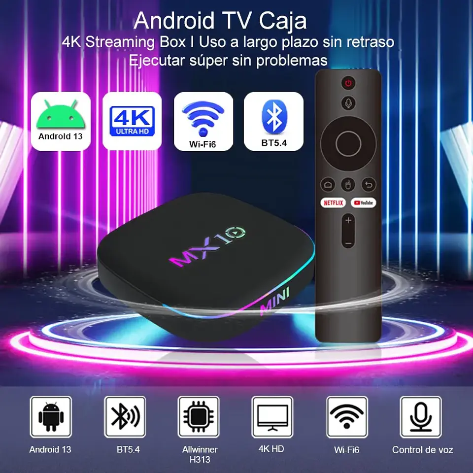 MX10 Mini TV Box Android 13 4K 1GB/8GB WiFi 3
