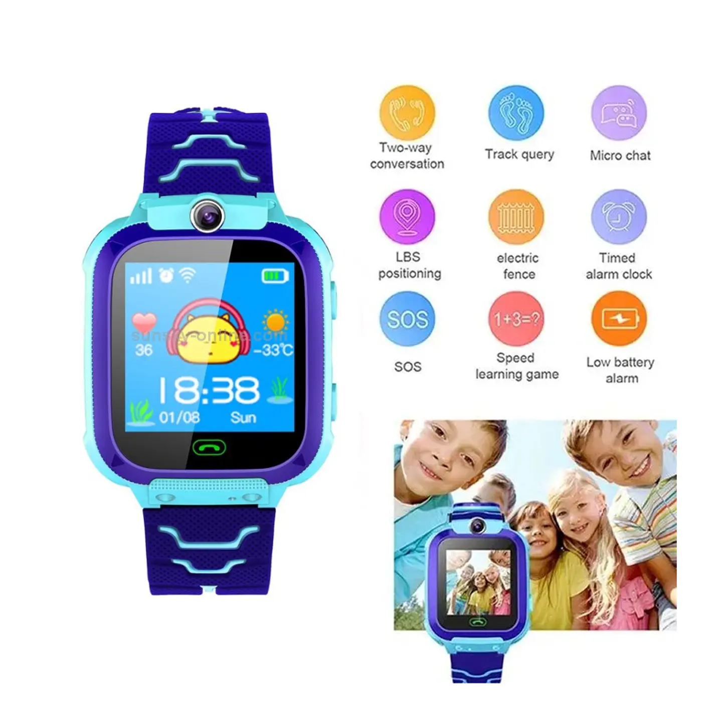 Smartwatch Infantil Q12 con Llamadas y SOS 5
