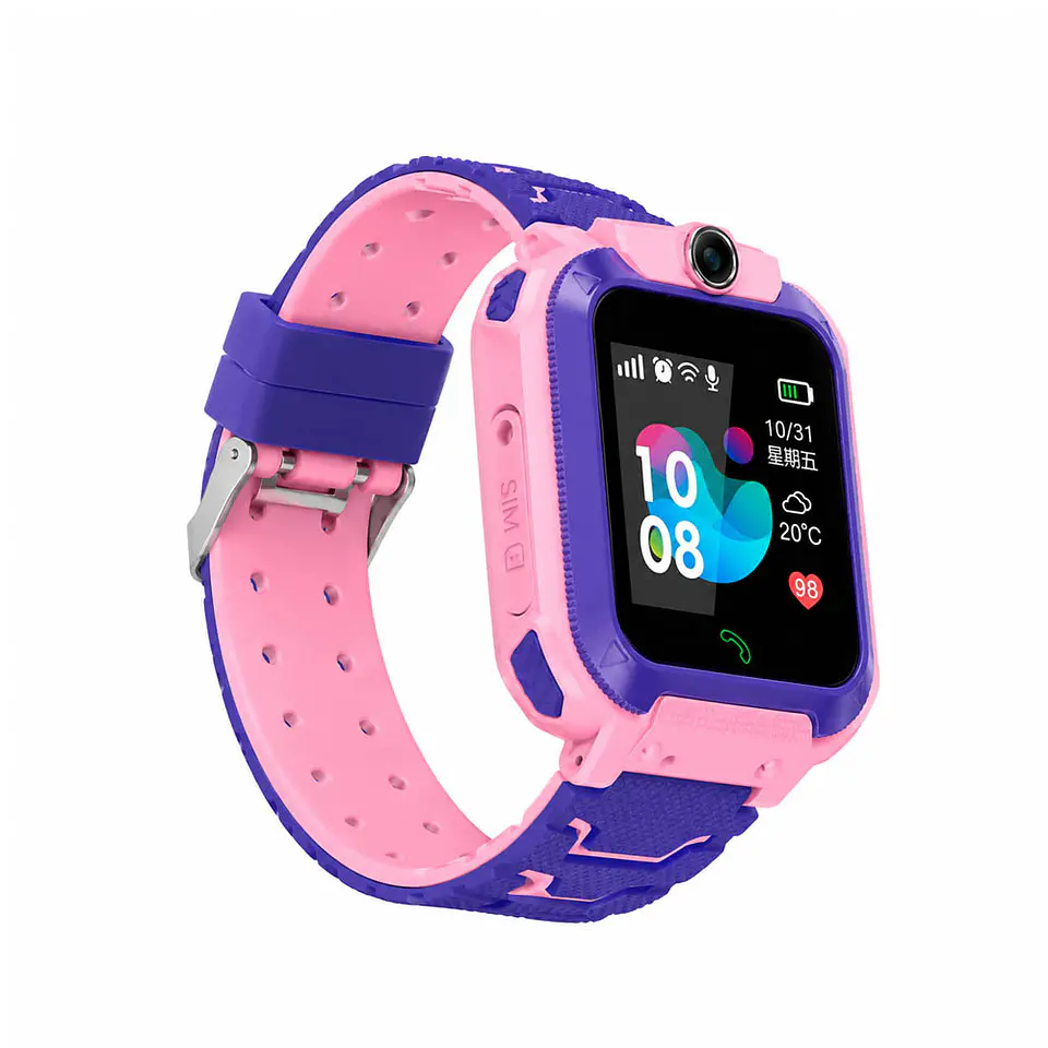 Smartwatch Infantil Q12 Rosado con SIM, Llamadas, SOS, Cámara y Ubicación LBS 1