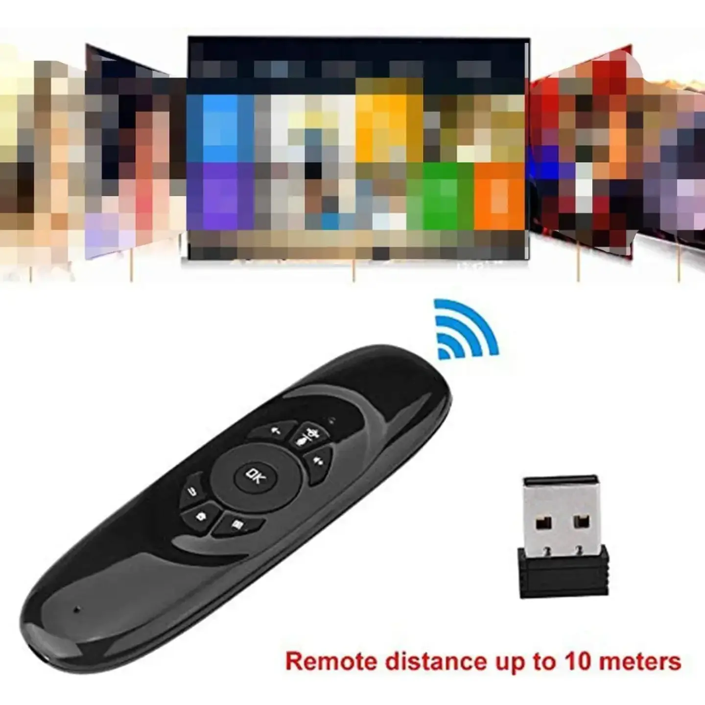 Mini Teclado Air Mouse Inalámbrico Magic Remote con QWERTY 4