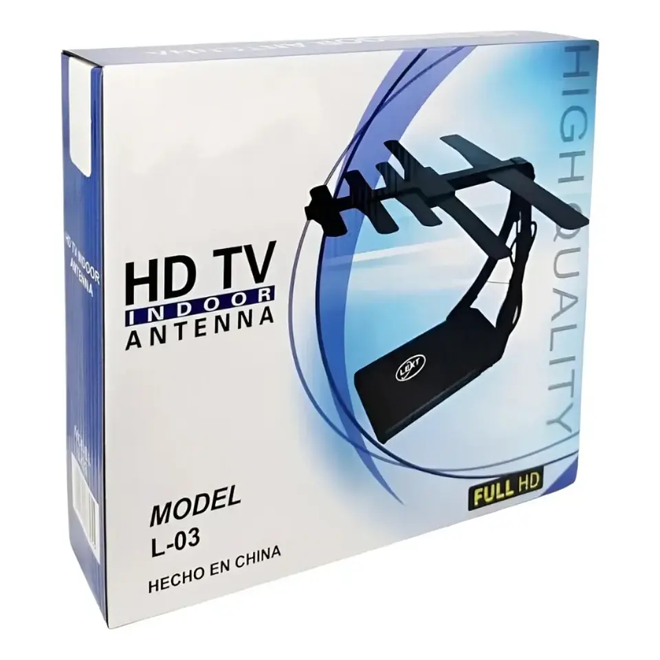 Antena Digital Full HD 5T1091 para Interior y Exterior con Cable RG6 5