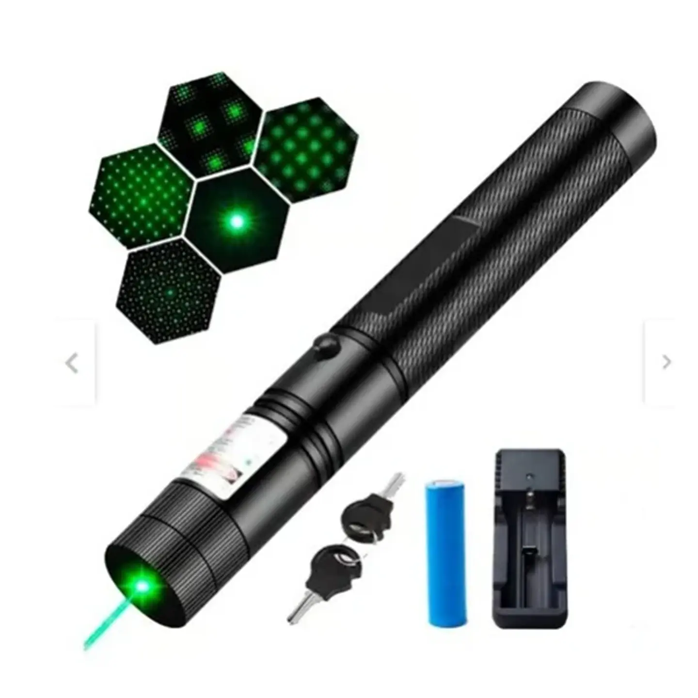Puntero Láser Verde 303 532 nm con Batería y Cargador 1