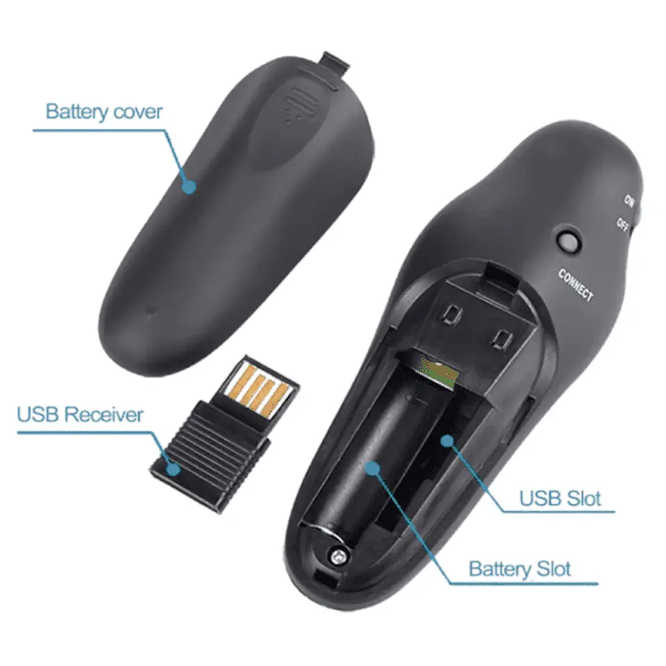 Presentador Inalámbrico PPT con Puntero Láser USB 10 m 2