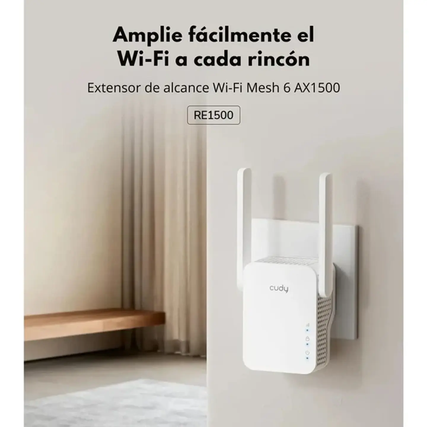 Repetidor WiFi 6 Cudy RE1500 AX1500 Dual Band Mesh 5