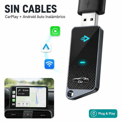 Adaptador Inalámbrico CarPlay Android Auto K82 Topleo USB