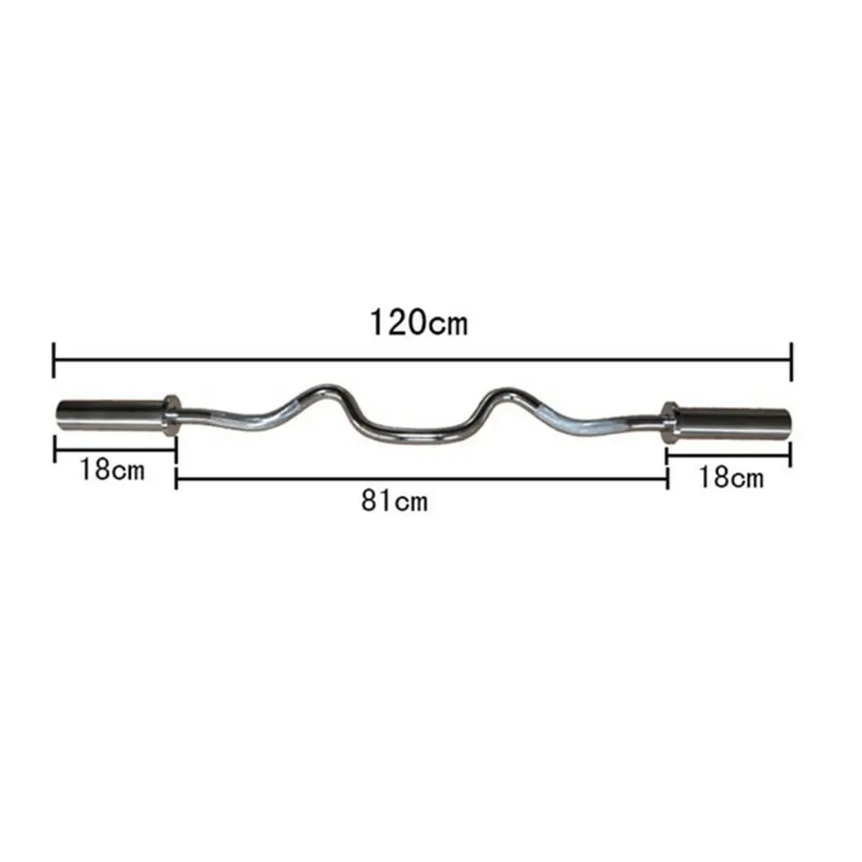 Barra W Cromada 1.2 m Maciza 28 mm con Topes a Rosca 3