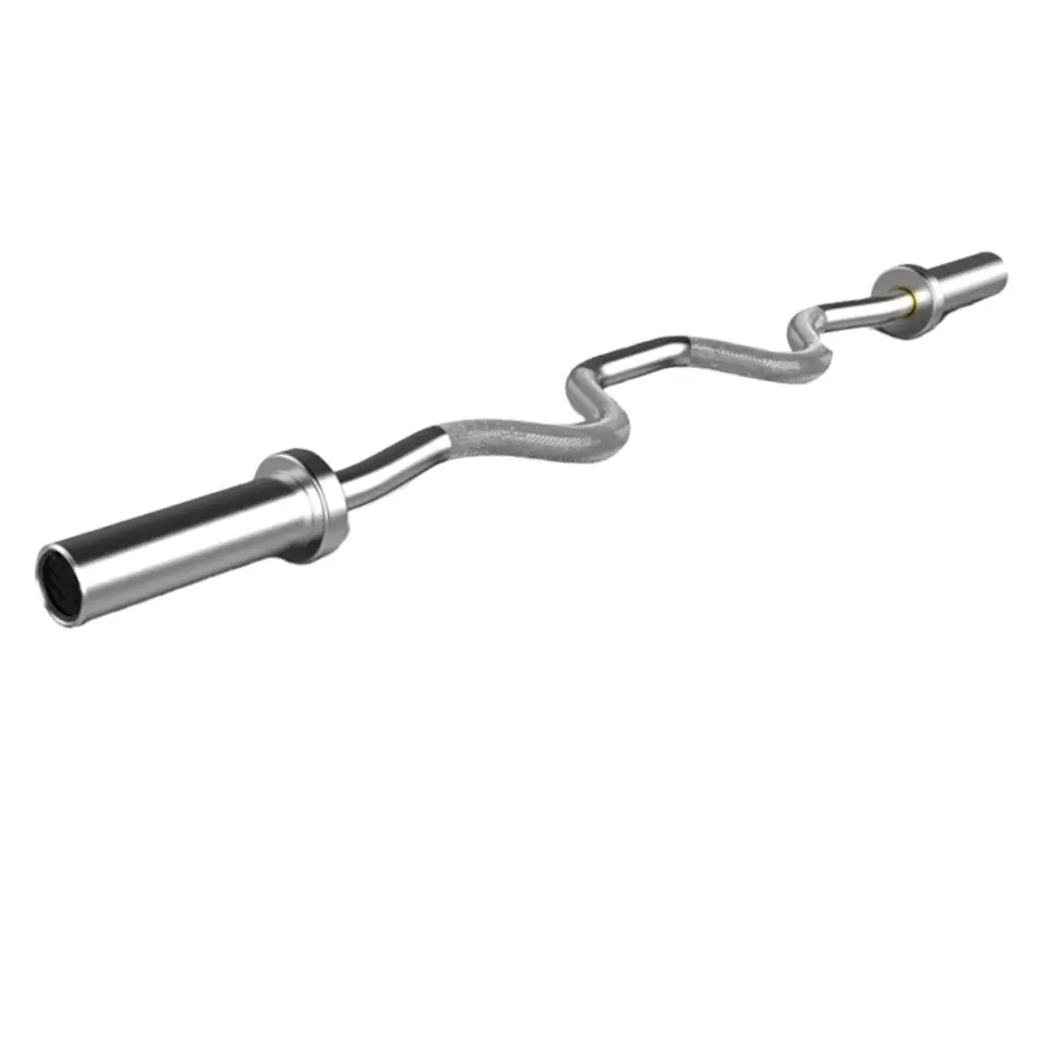 Barra W Cromada 1.2 m Maciza 28 mm con Topes a Rosca 2