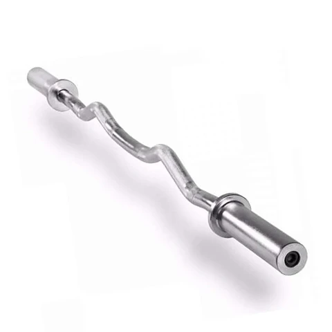 Barra W Cromada 1.2 m Maciza 28 mm con Topes a Rosca