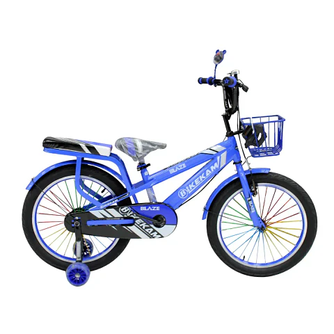 Bicicleta Infantil BLAZE Aro 16 Azul con Canasta y Auxiliares