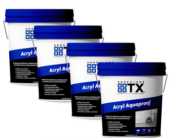 Pack 4 Impermeabilizantes para Techos TX Acryl Aquaproof de 20kg