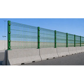 Kit Reja 3d 1.2m con Poste Verde 1.2m con base para piscinas o barreras new jersey