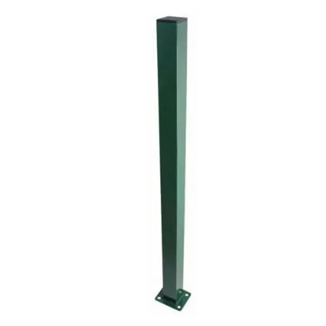 Pilar / Poste verde con Base 1.2m 50mmx50mm Para Reja 3d Verde