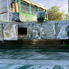Pilar / Poste verde con Base 1.2m 50mmx50mm Para Reja 3d Verde