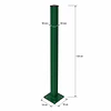 Pilar / Poste verde con Base 1.2m 50mmx50mm Para Reja 3d Verde