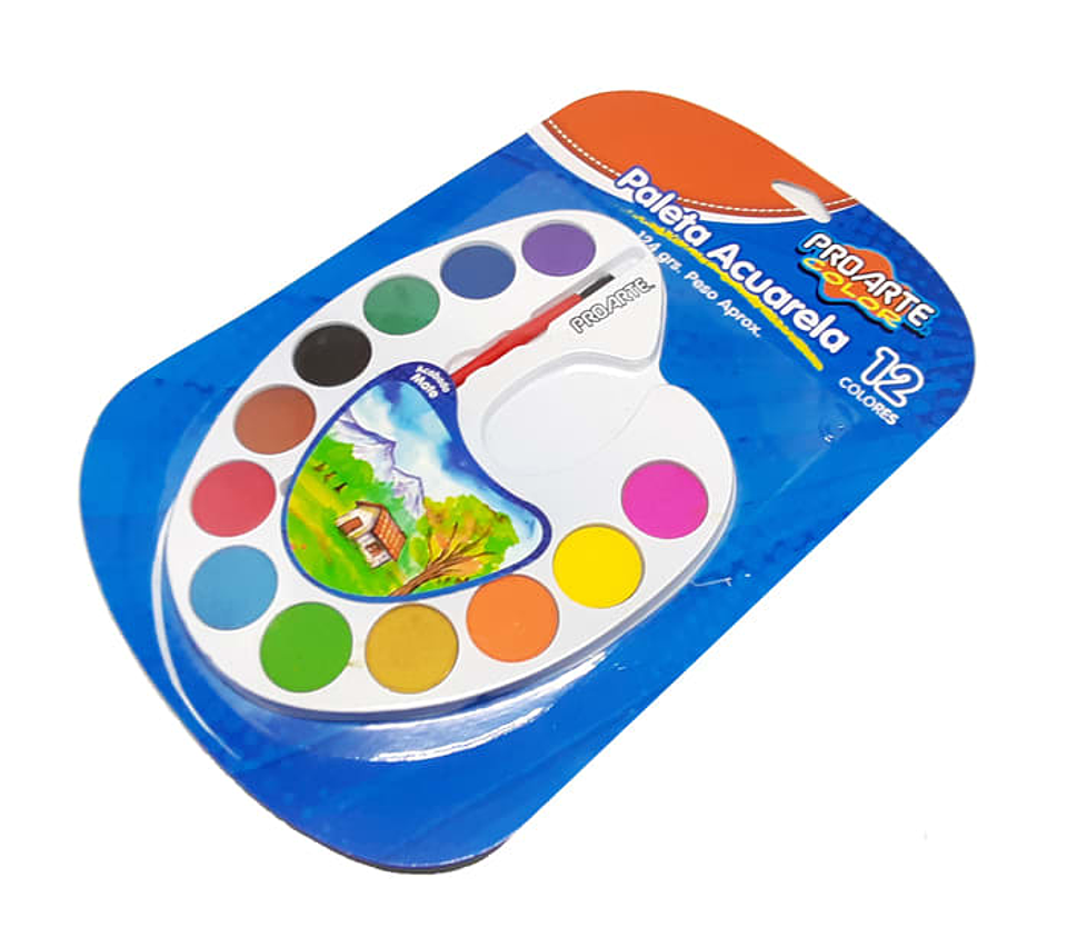 Paleta Acuarela Proarte 12  Colores 1