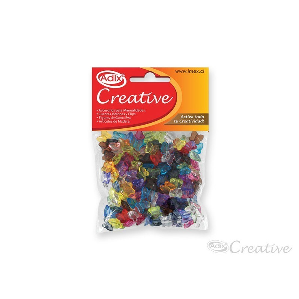 Cuentas Plasticas Mariposas 60grs Creative 1
