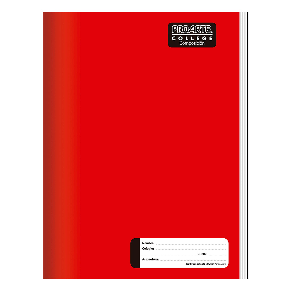 Cuaderno College Liso 80 Hjs Composicion Proarte 1