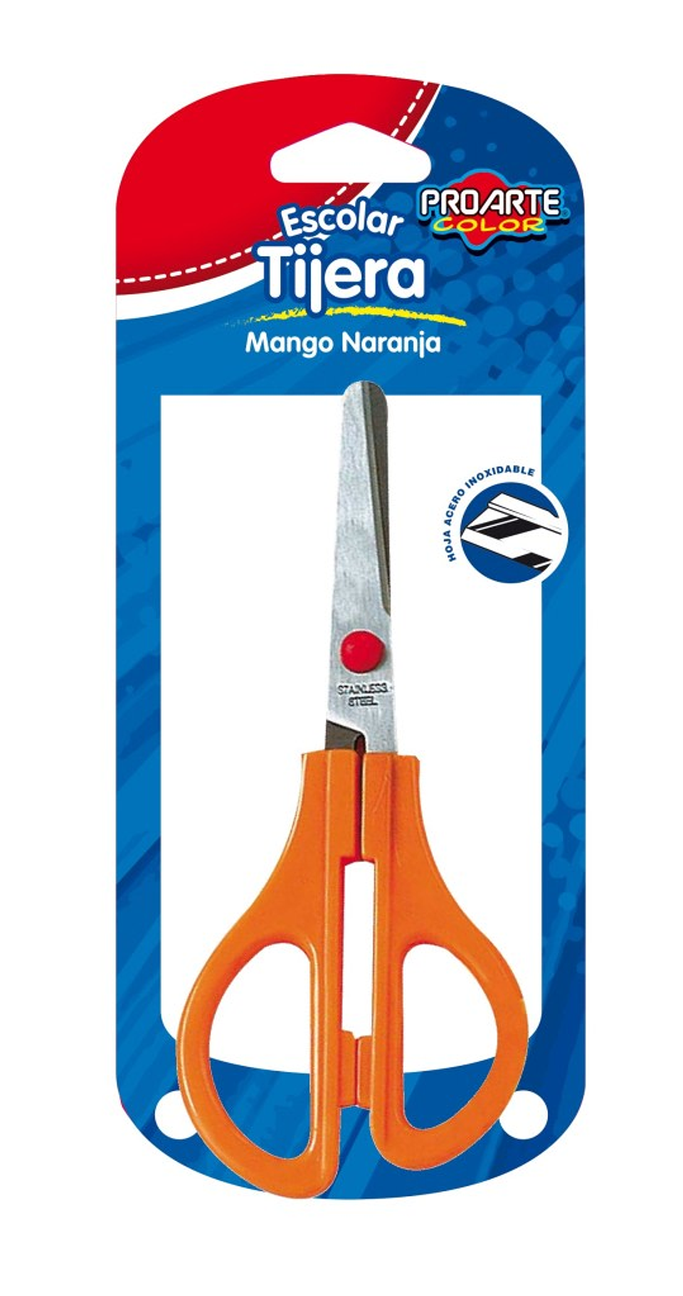 Tijera Proarte Escolar Mango Naranja 1