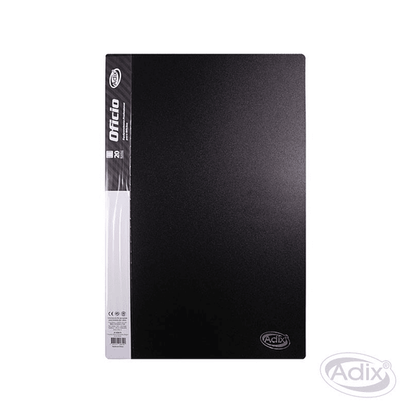Carpeta Oficio 20 Fundas Negro 015 Adix 1