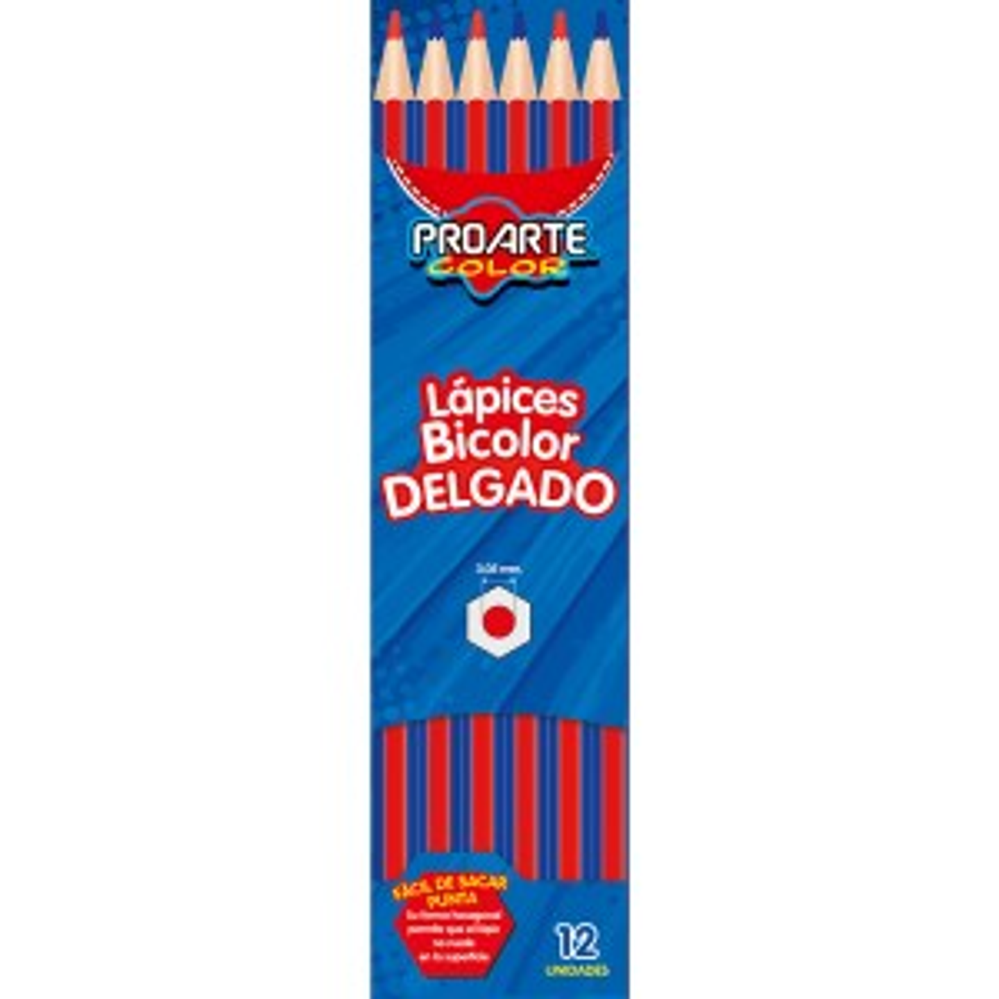 Lapiz Bicolor Delgado Uni Proarte 1