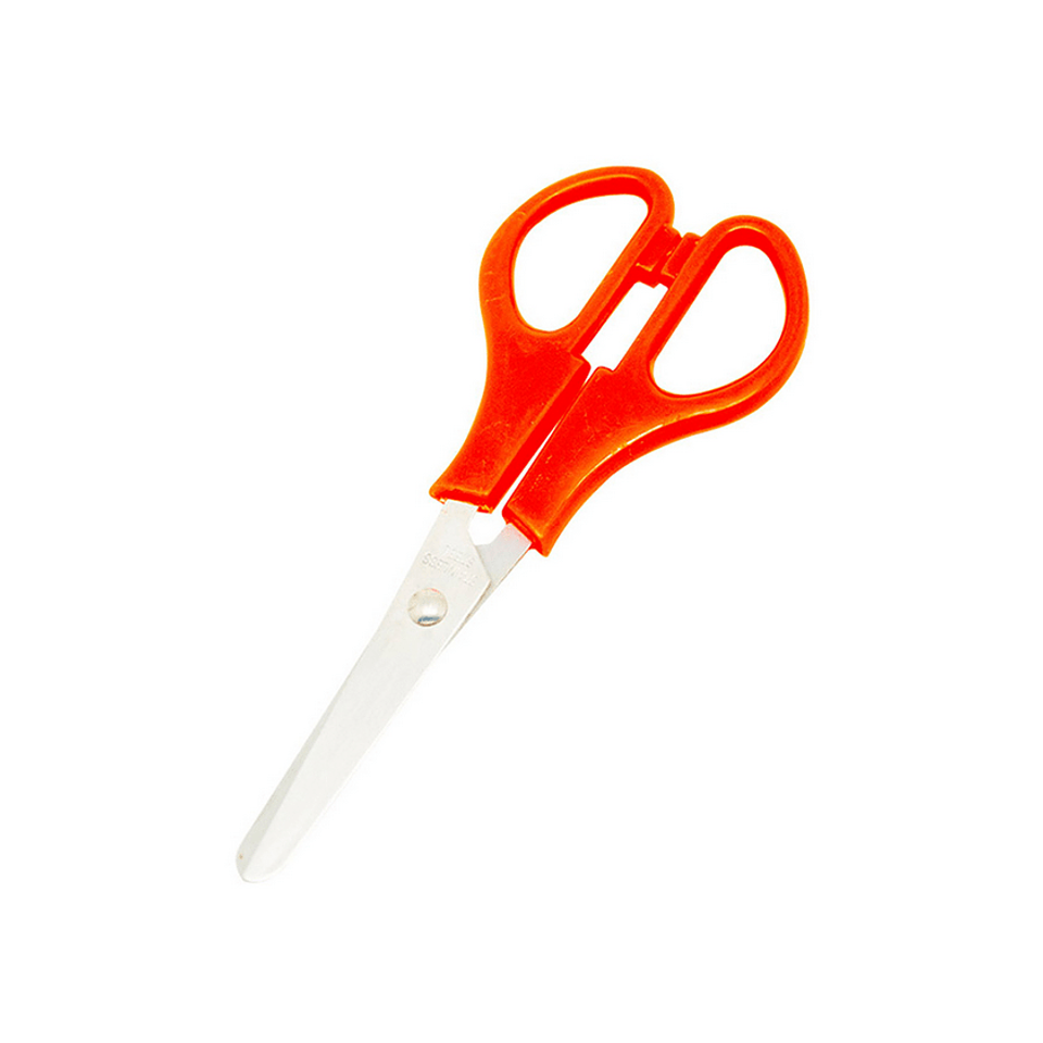 Tijera Escolar Mango Plastico Naranja 5'' Sellooffice 1