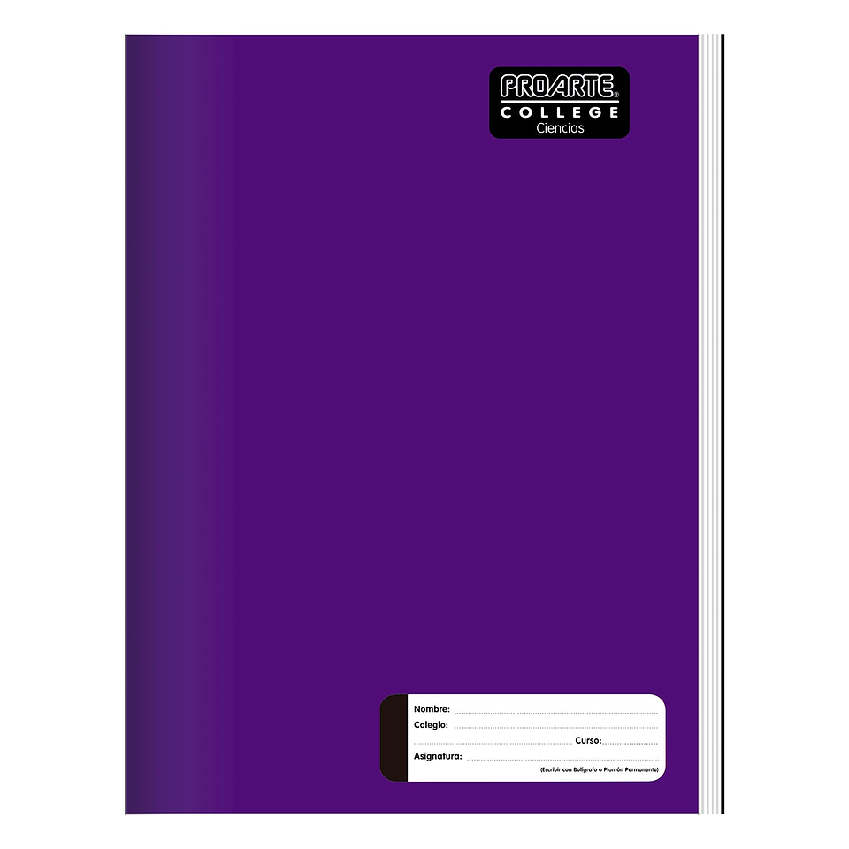Cuaderno College Liso 80 Hjs Ciencias Proarte 1