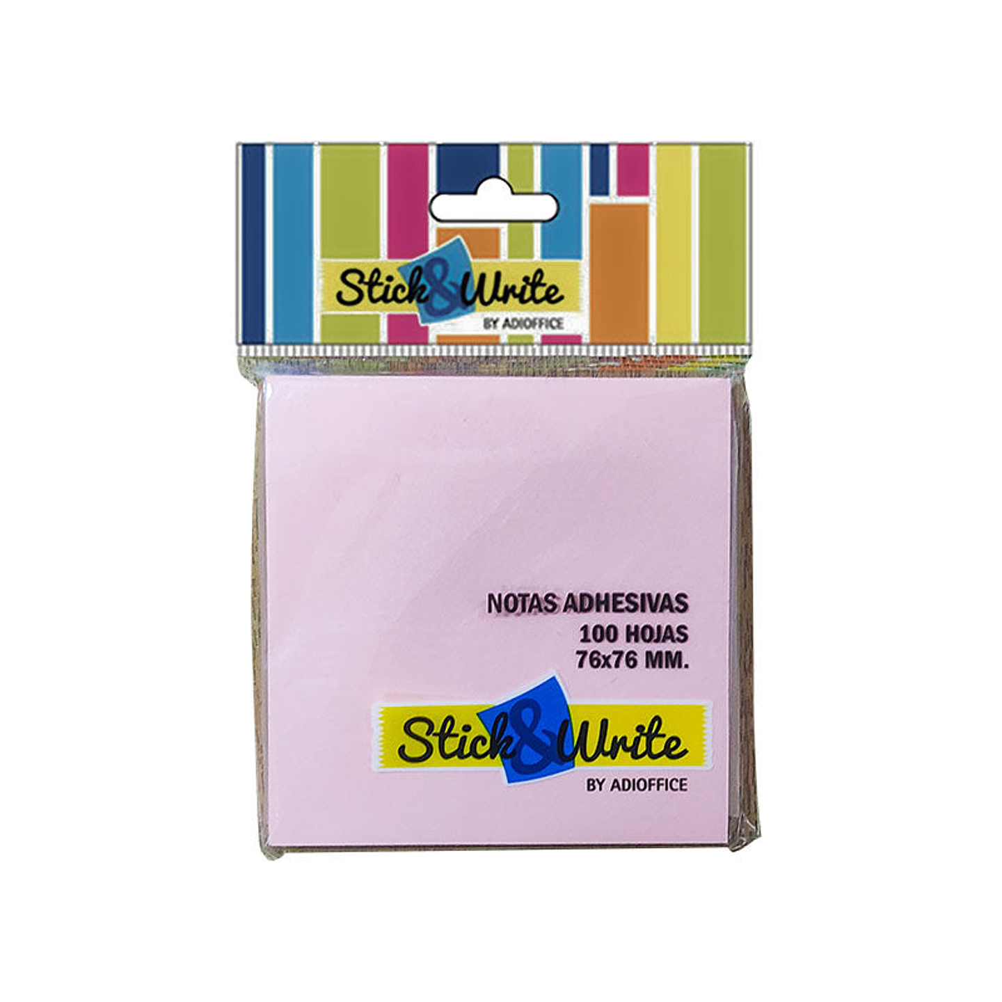 Notas Adhesivas 76X76Mm (100Hj) Rosado Pastel Stickwrite 1