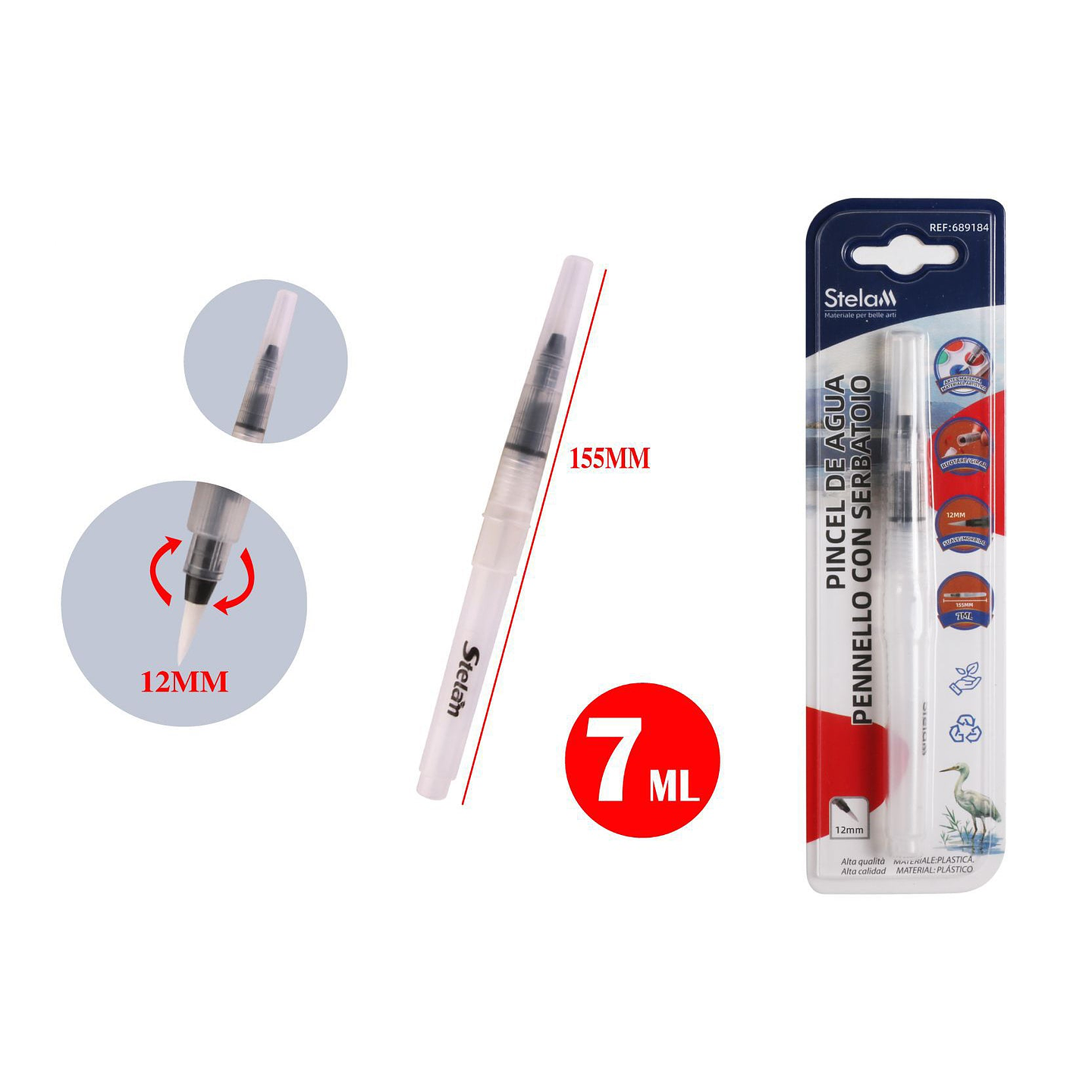 Pincel De Agua Acuarela Stelam 1