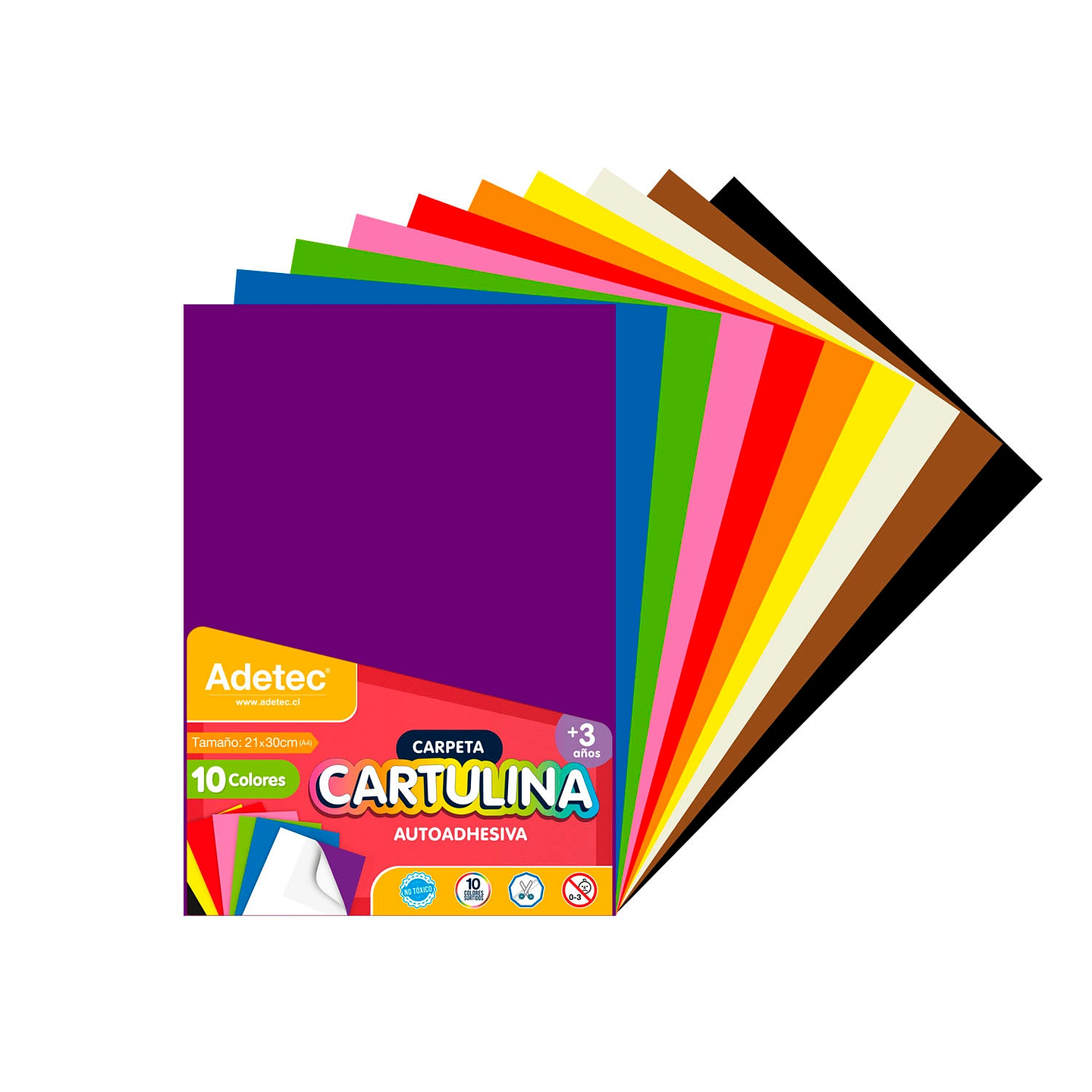 Cartulina Autoadhesiva A4 10hjs Adetec 1