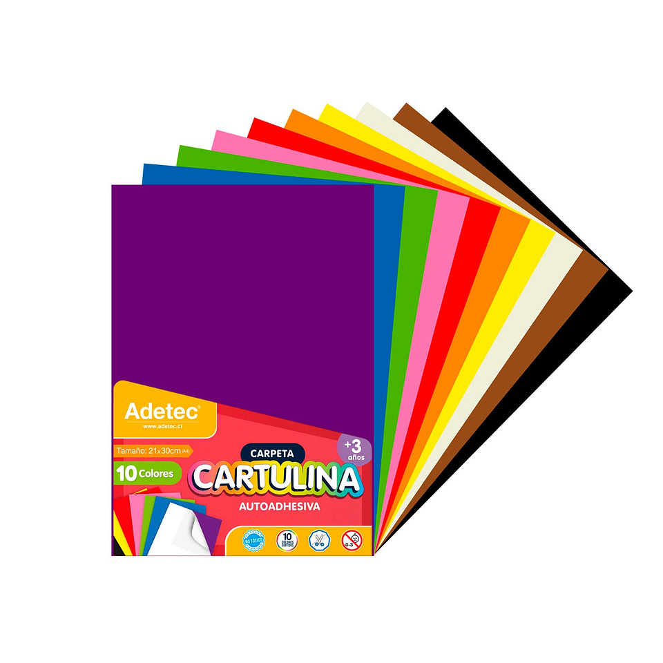 Cartulina Autoadhesiva A4 10hjs Adetec 1