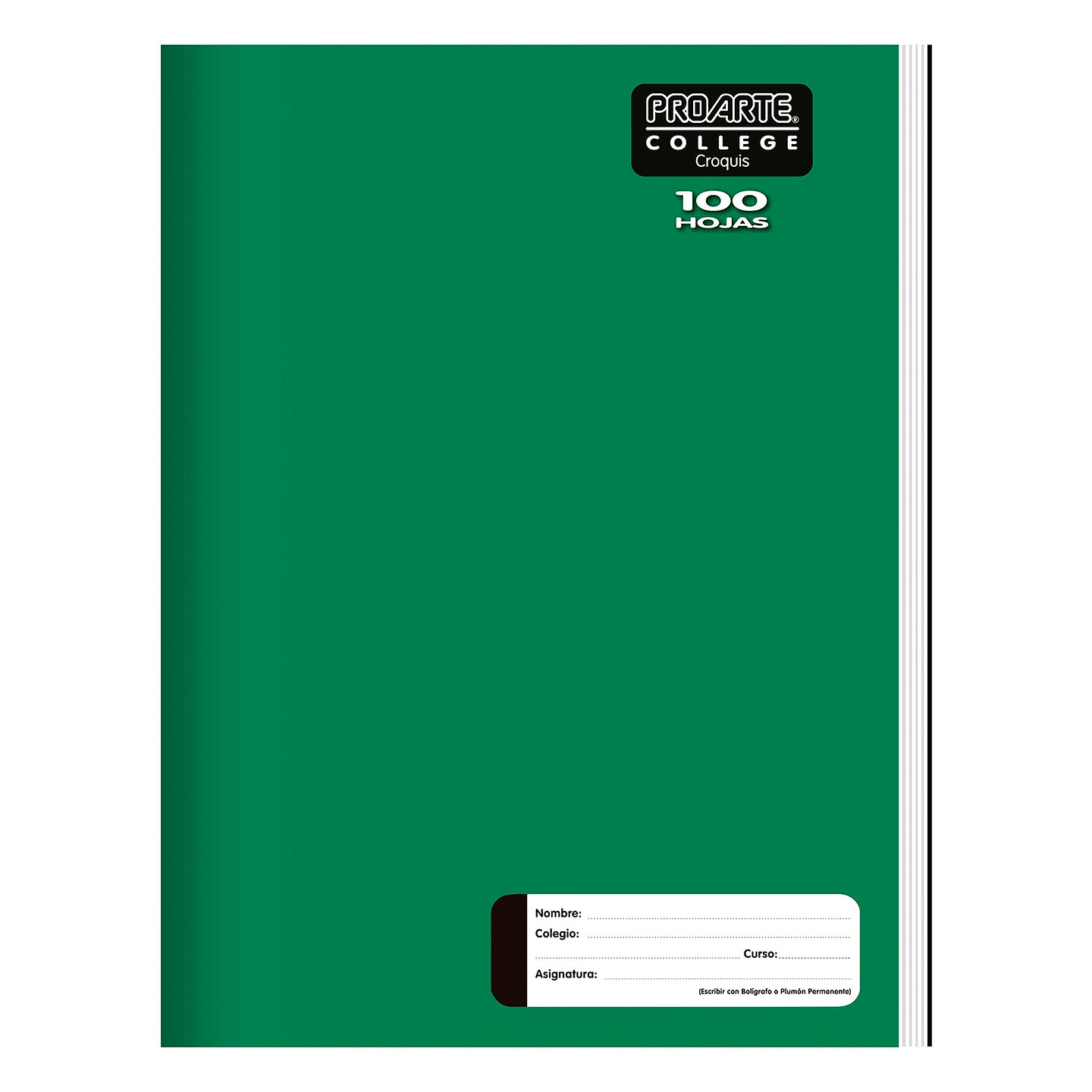 Cuaderno College Croquis Dibujo 100 Hjs Proarte 1