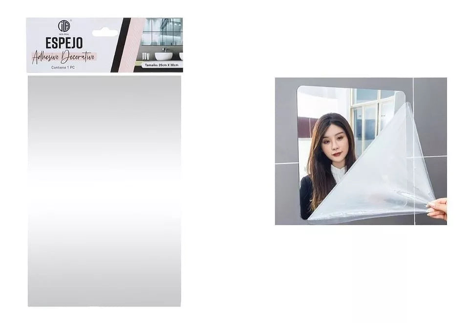 Espejo C/Adhesivo Forma Rectangular 20X30Cm 1