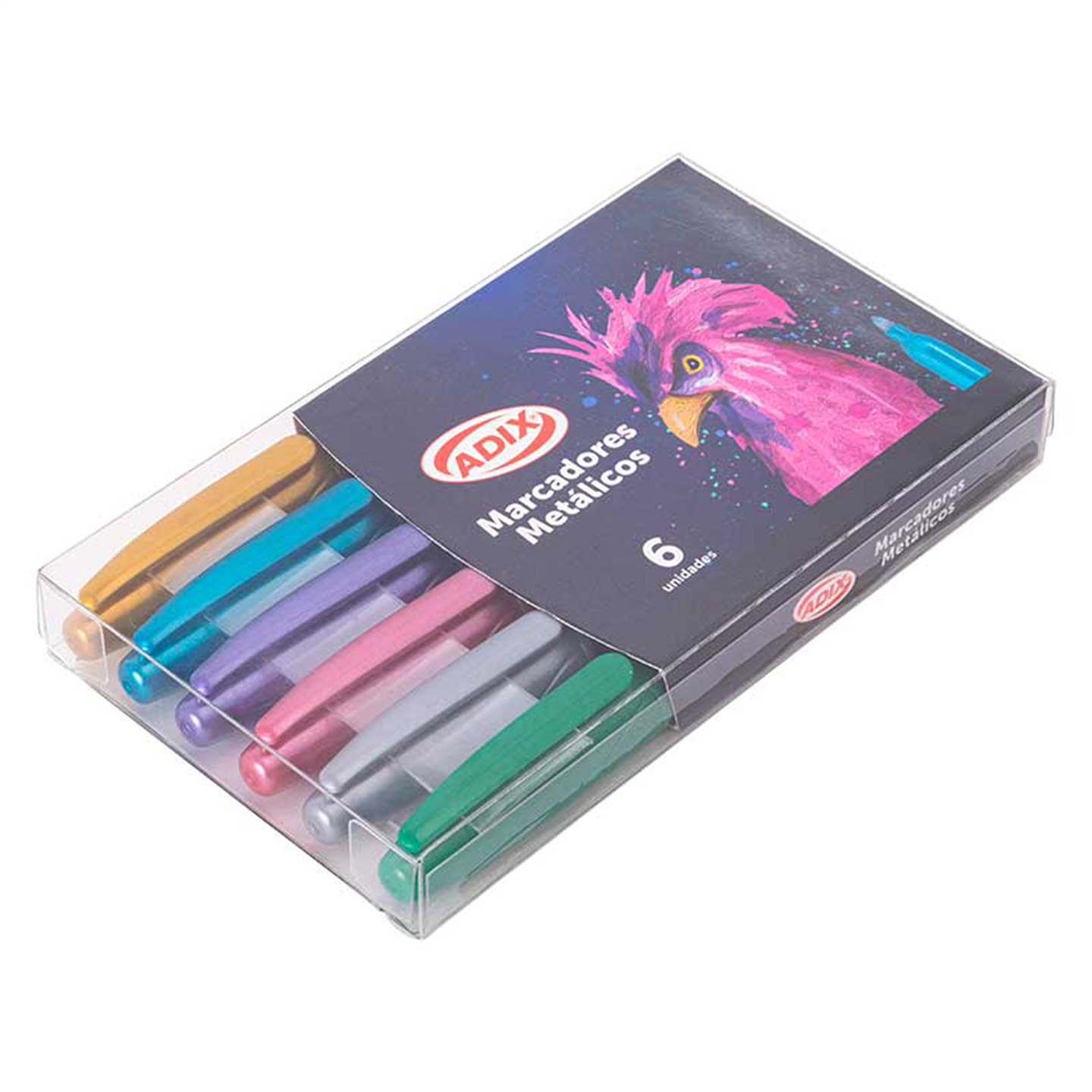 Marcador 6 Colores Metalico (048) Adix 1
