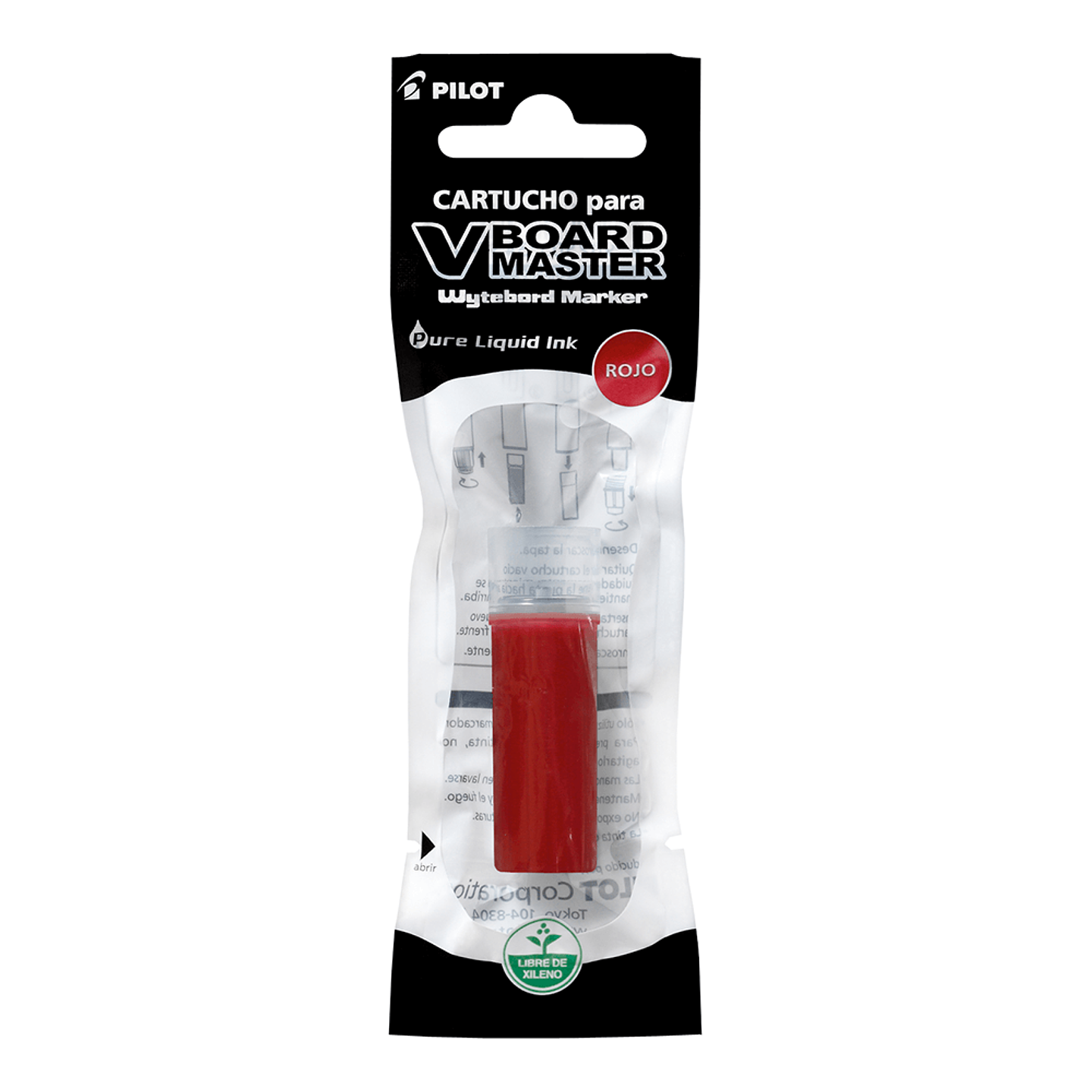 Recarga Marcador Pizarra V Board Master Color Rojo Pilot 1