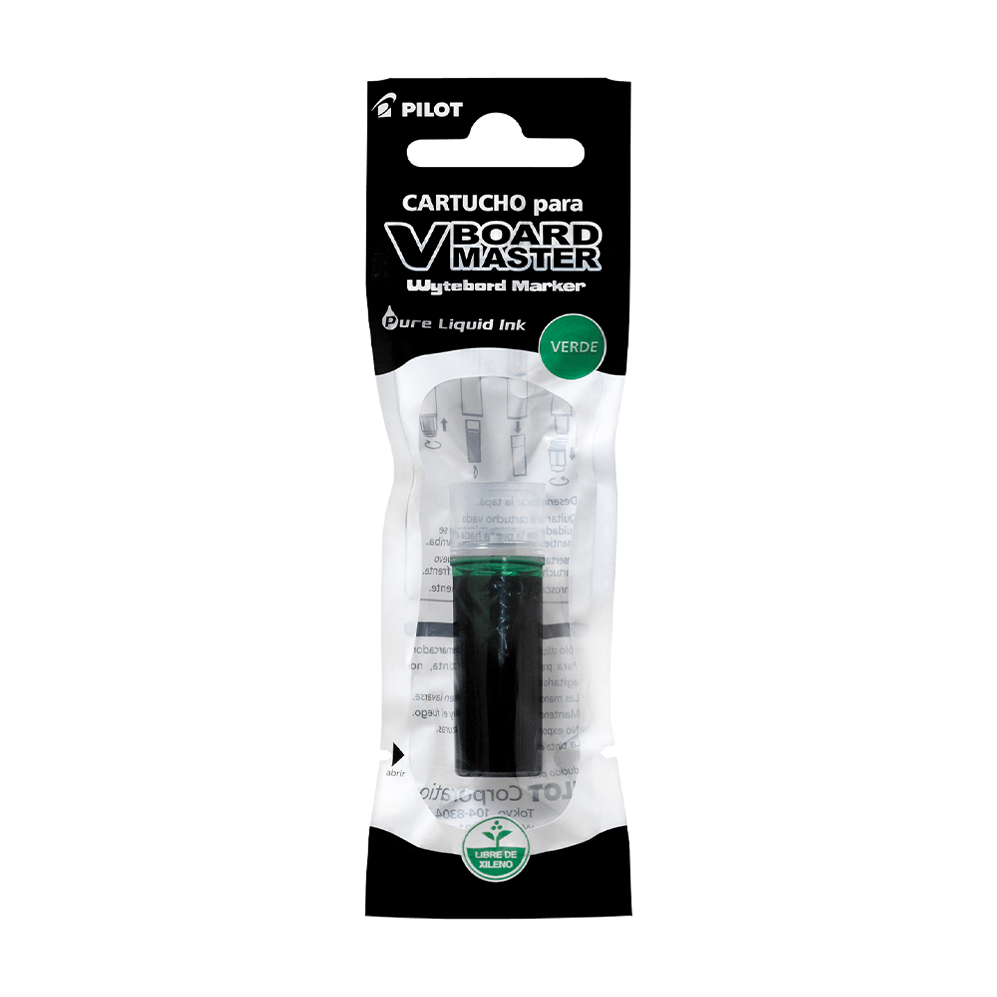 Recarga Marcador Pizarra V Board Master Color Verde Pilot 1