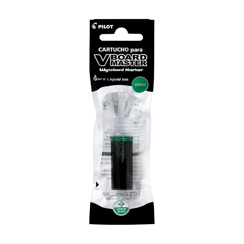 Recarga Marcador Pizarra V Board Master Color Verde Pilot 1