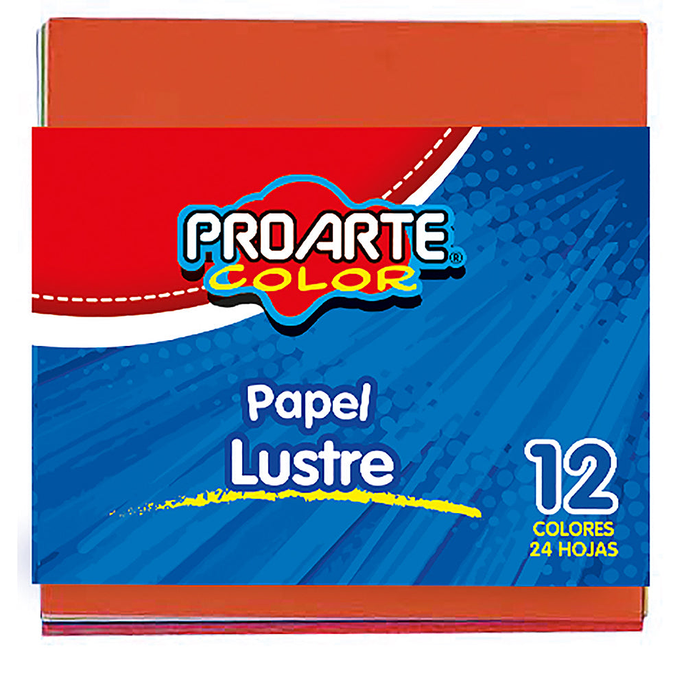 Fajos Papel Lustre  24 Hjs. 12 Col 10X10Cm Aprox. Proarte 1