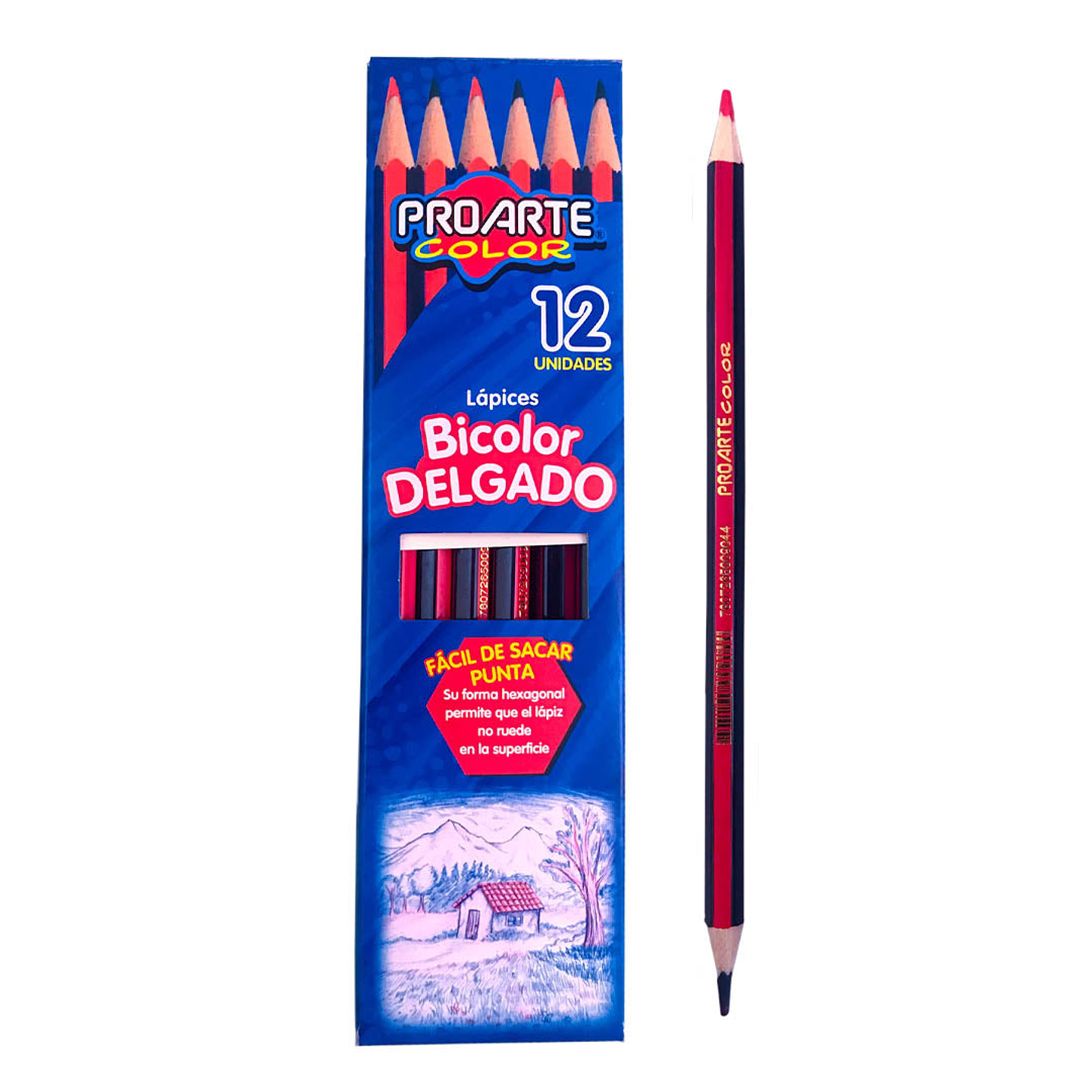 Lapices Bicolor Proarte Delgado Caja 12 Unidades 1