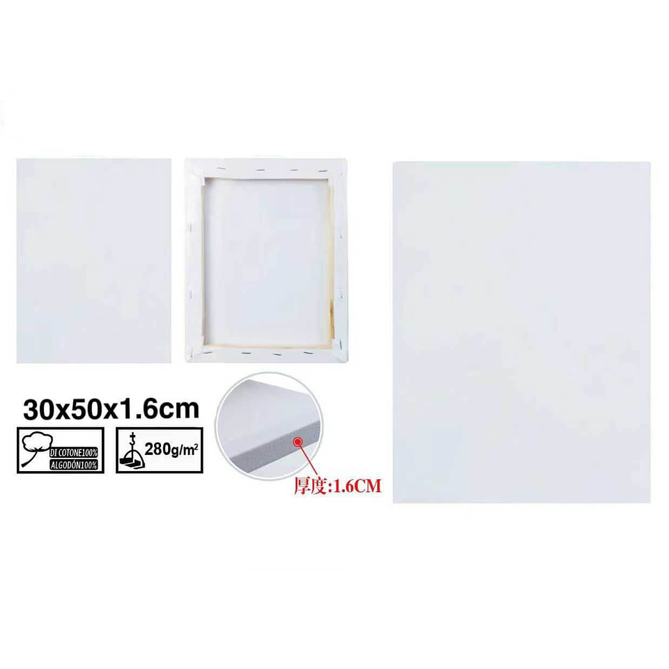 Bastidor Lienzo De Tela Pintura 30X50X1.6Cm Stelam 1