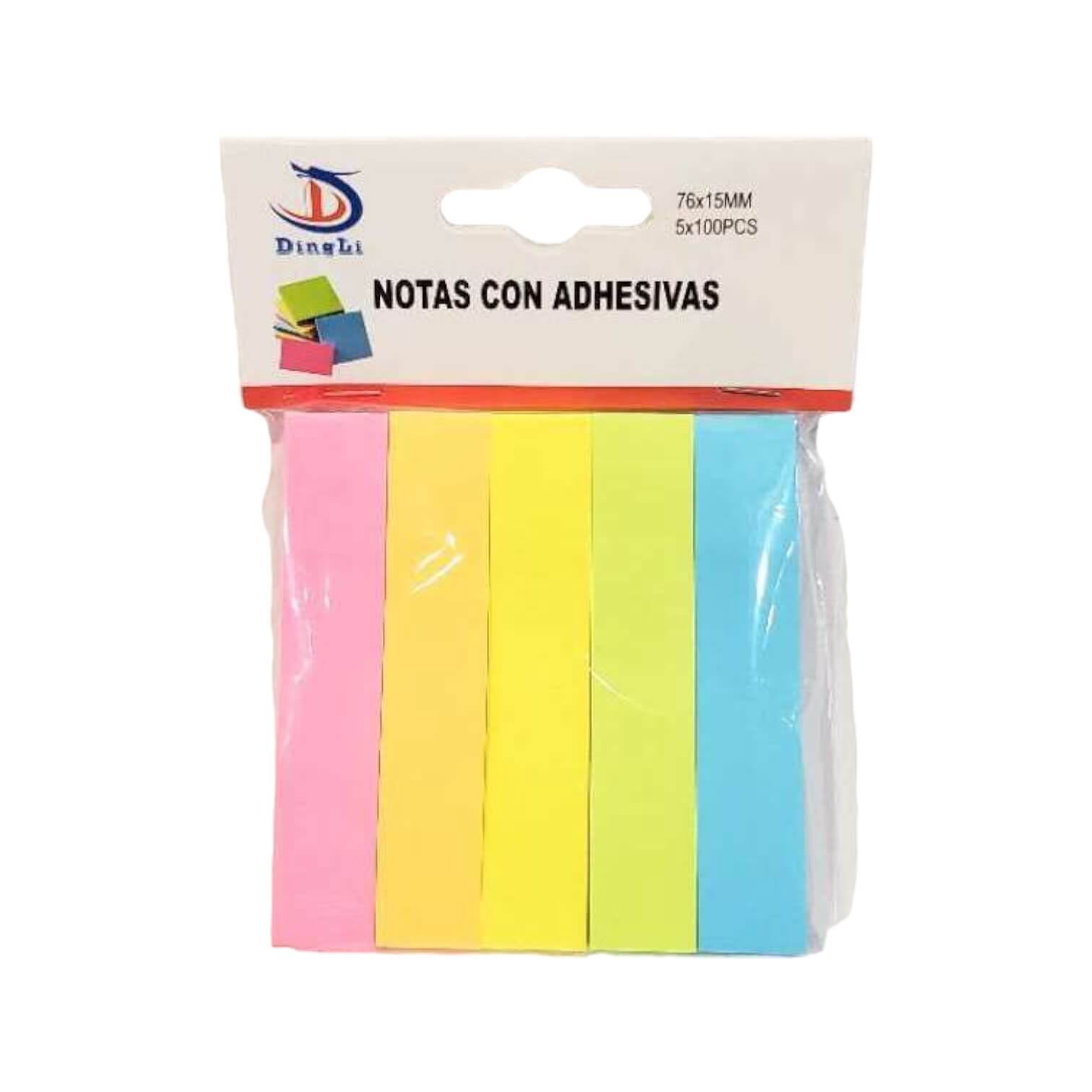 Notas Adhesivas 76X15Mm 5Colores  100Hjs Generico 1