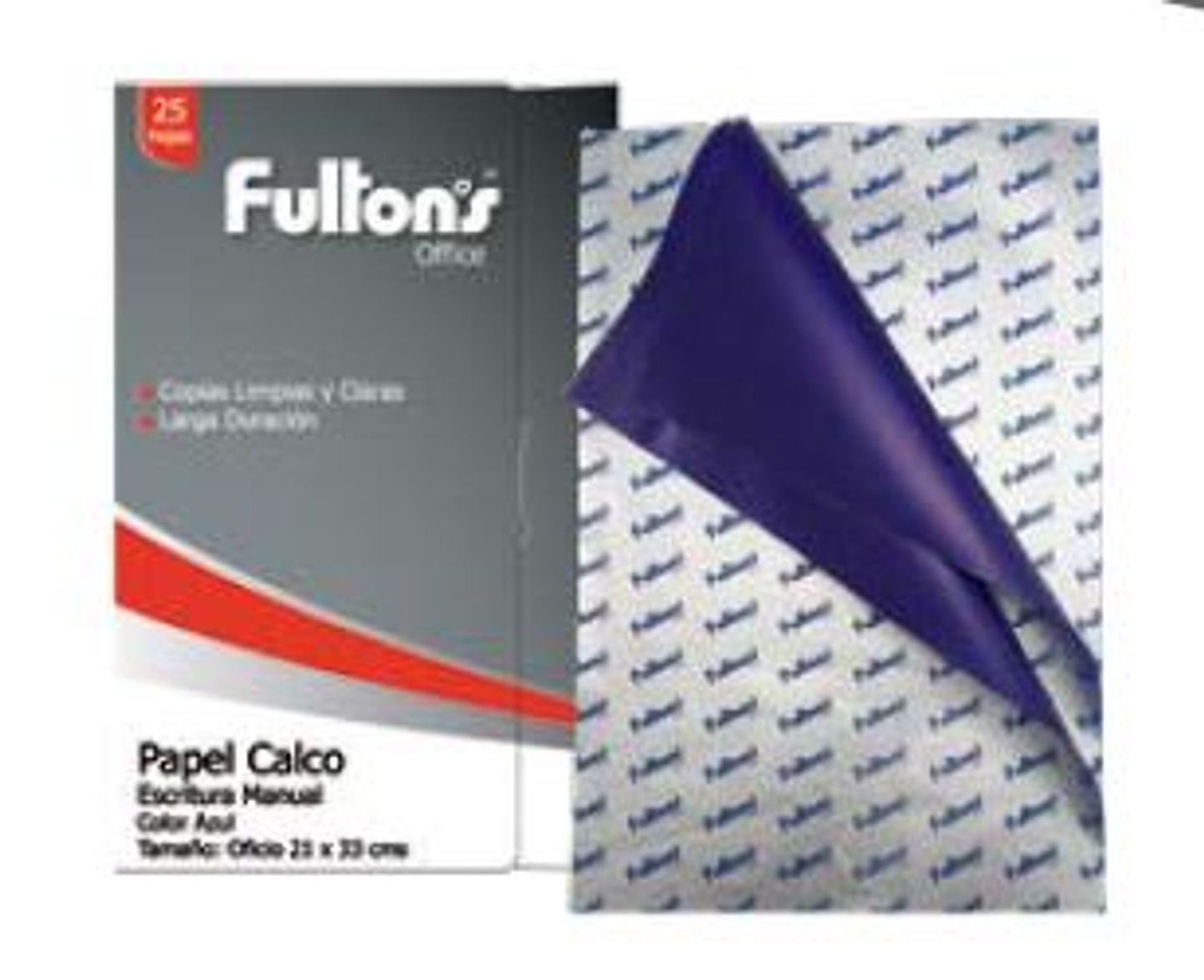 Papel Calco Of. Azul 25Hjs Fultons 1