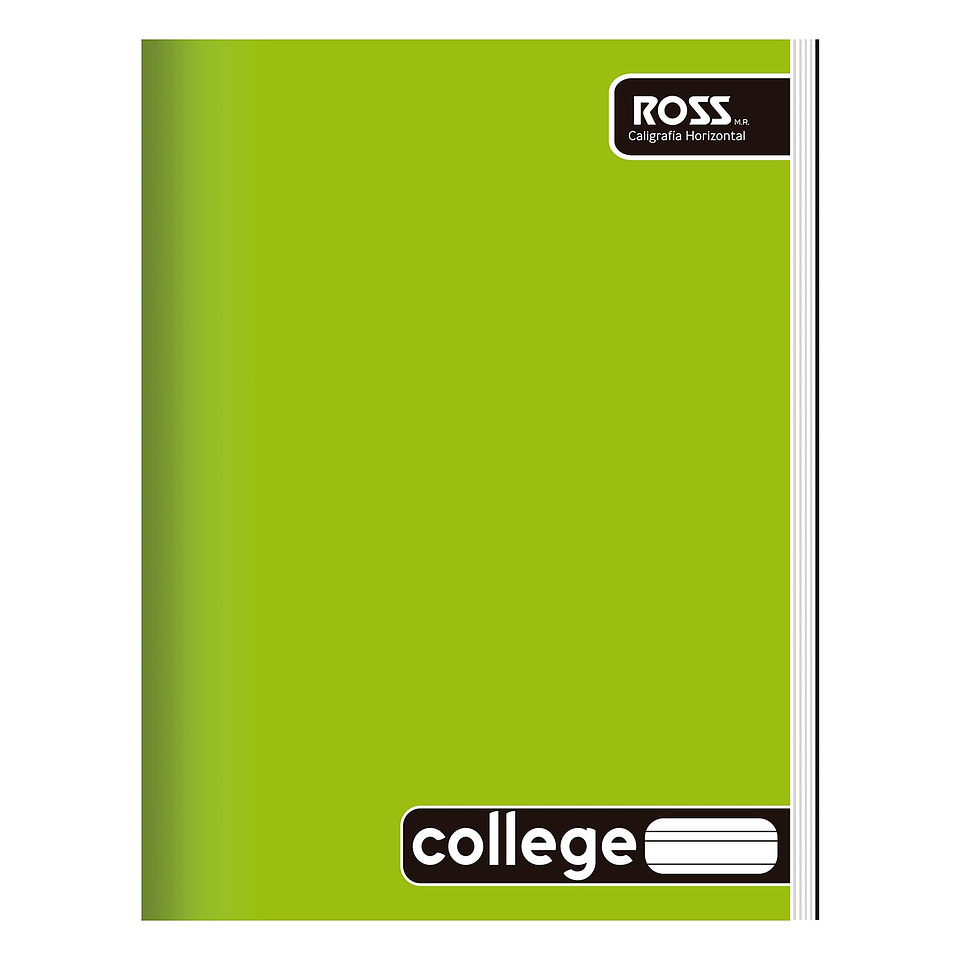 Cuaderno College Liso Caligrafia Horizontal 80hjs Ross 1