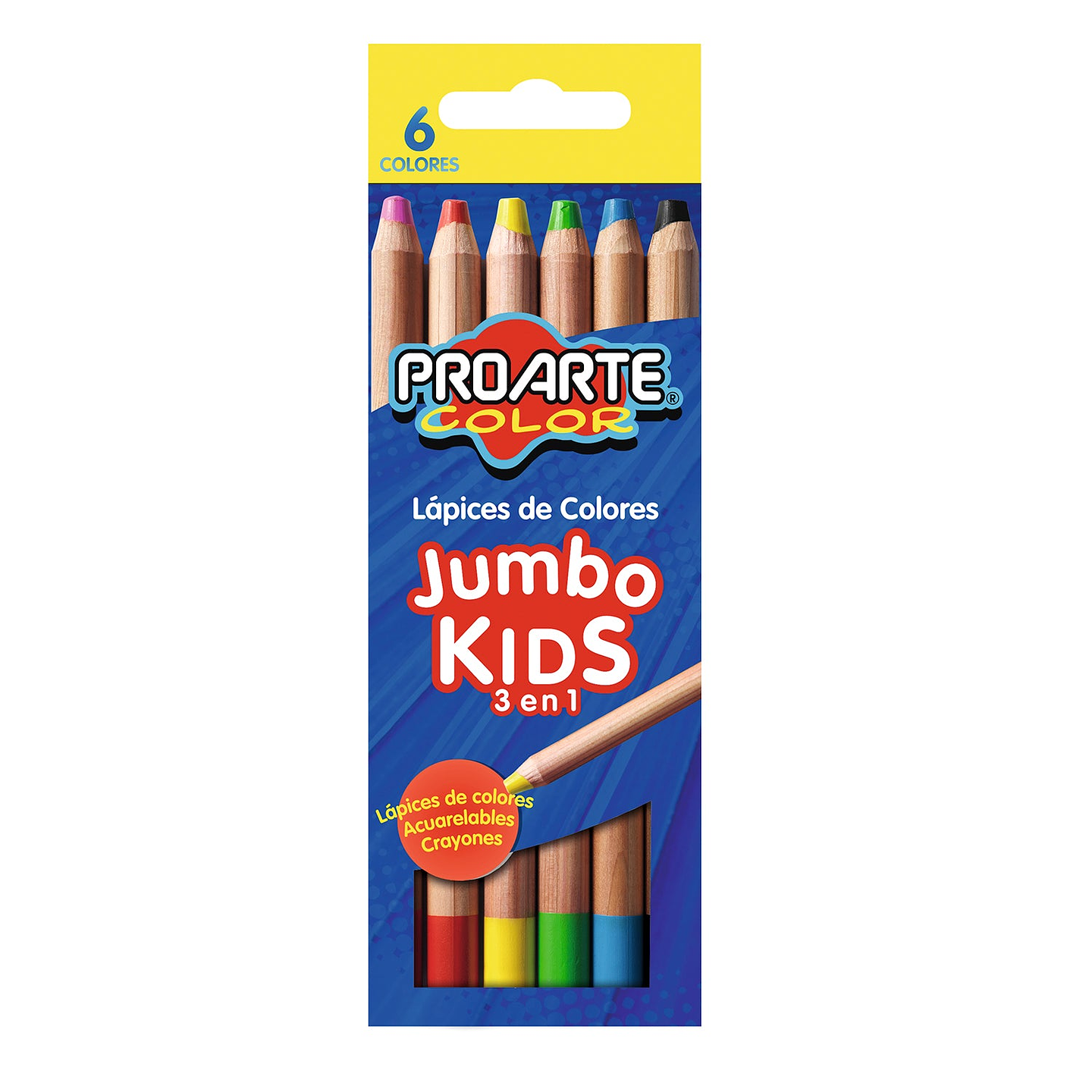 Lapices De Color Proarte Jumbo Redondo 6 Larg 1