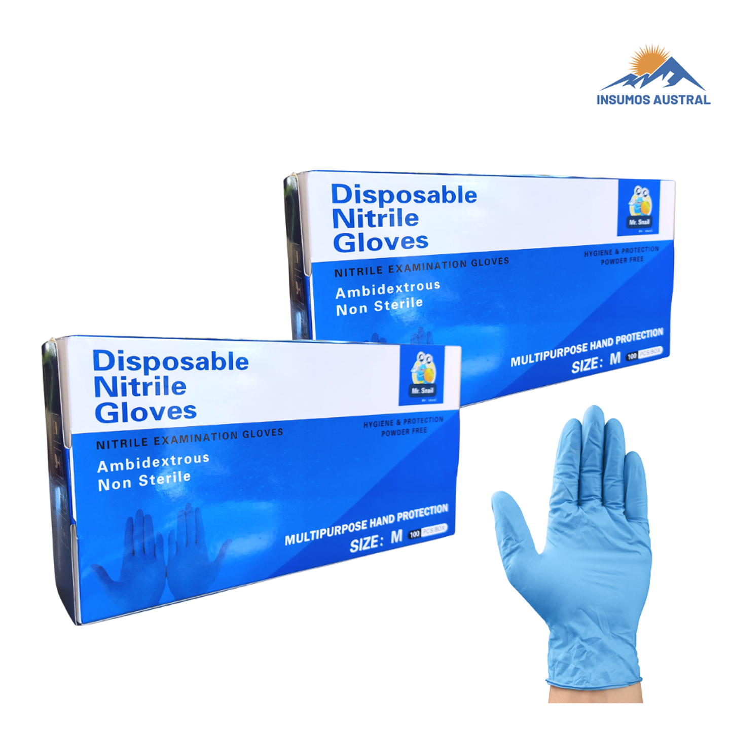 Guante Nitrilo Talla M Mr Snail 1