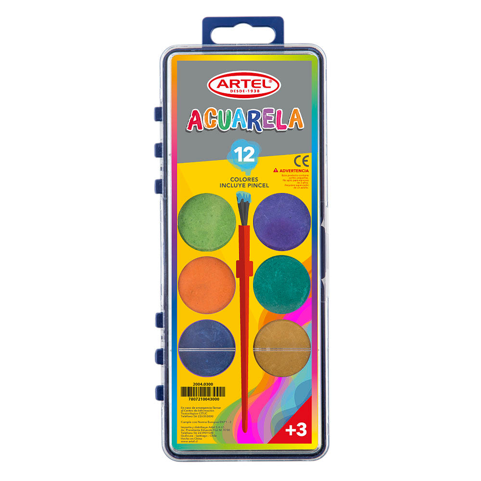 Acuarela 12 Colores Artel 1