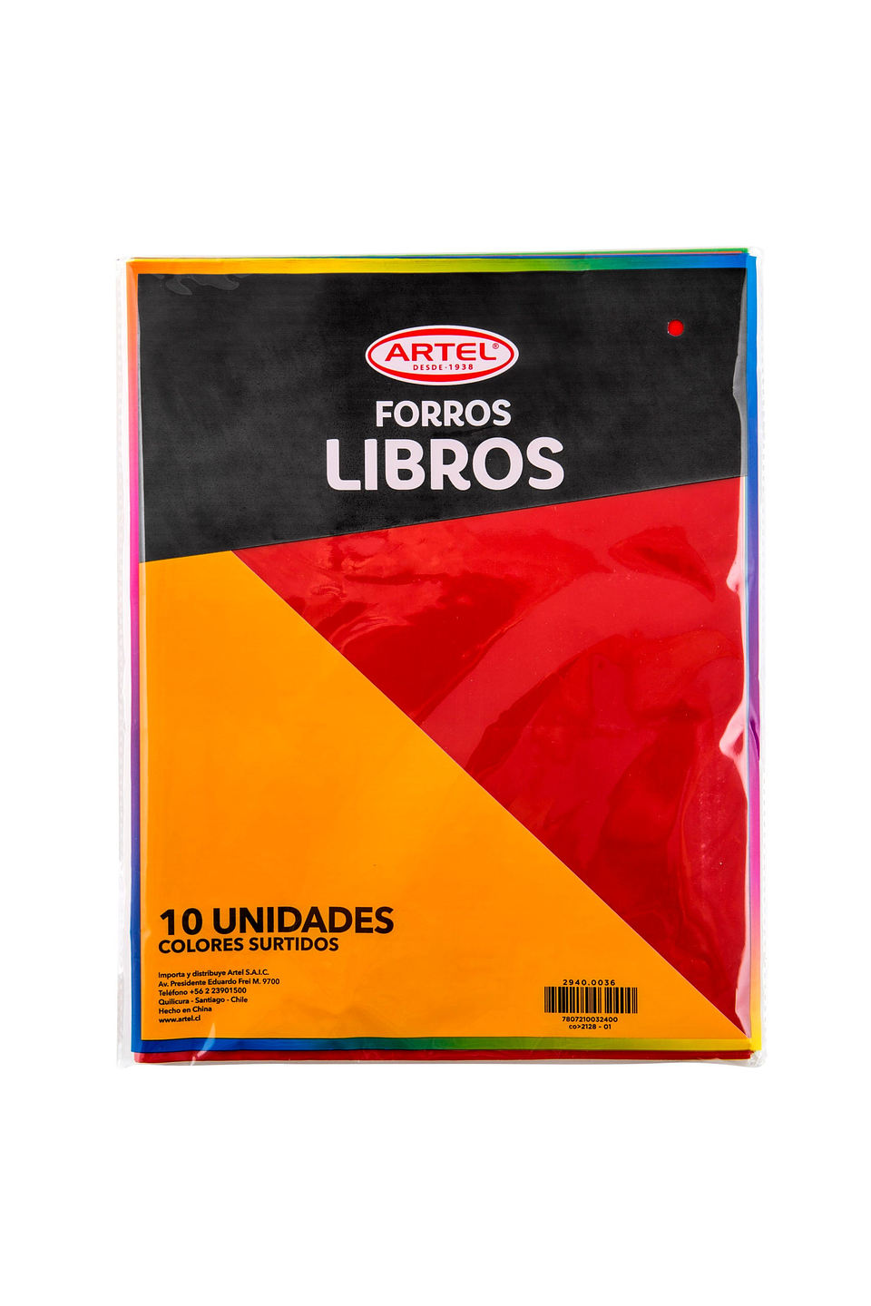 Bolsa Forros Libro Universitario Colores Surtidos 10 unidades Artel 1